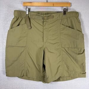 Eddie Bauer Nylon Hiking Shorts Dark Khaki Men's Size XL